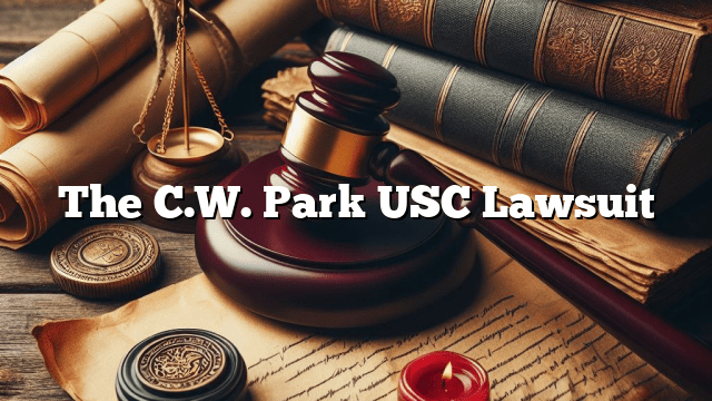 Breakin' News: The latest updates on the c.w. park USC lawsuit