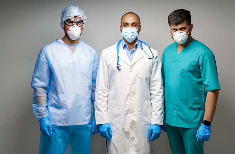 Medical Professionals having different dress codes